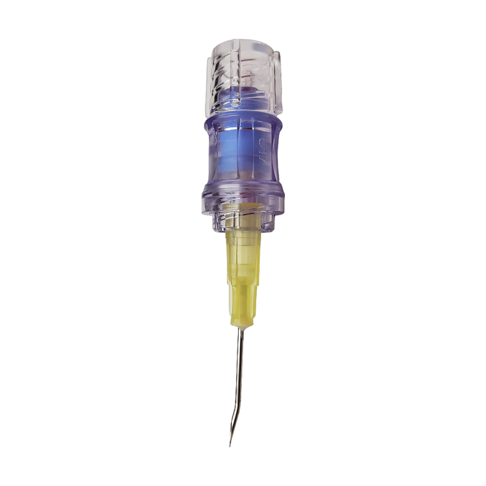 Huber Needle, Luer Injection Valve, Sterile